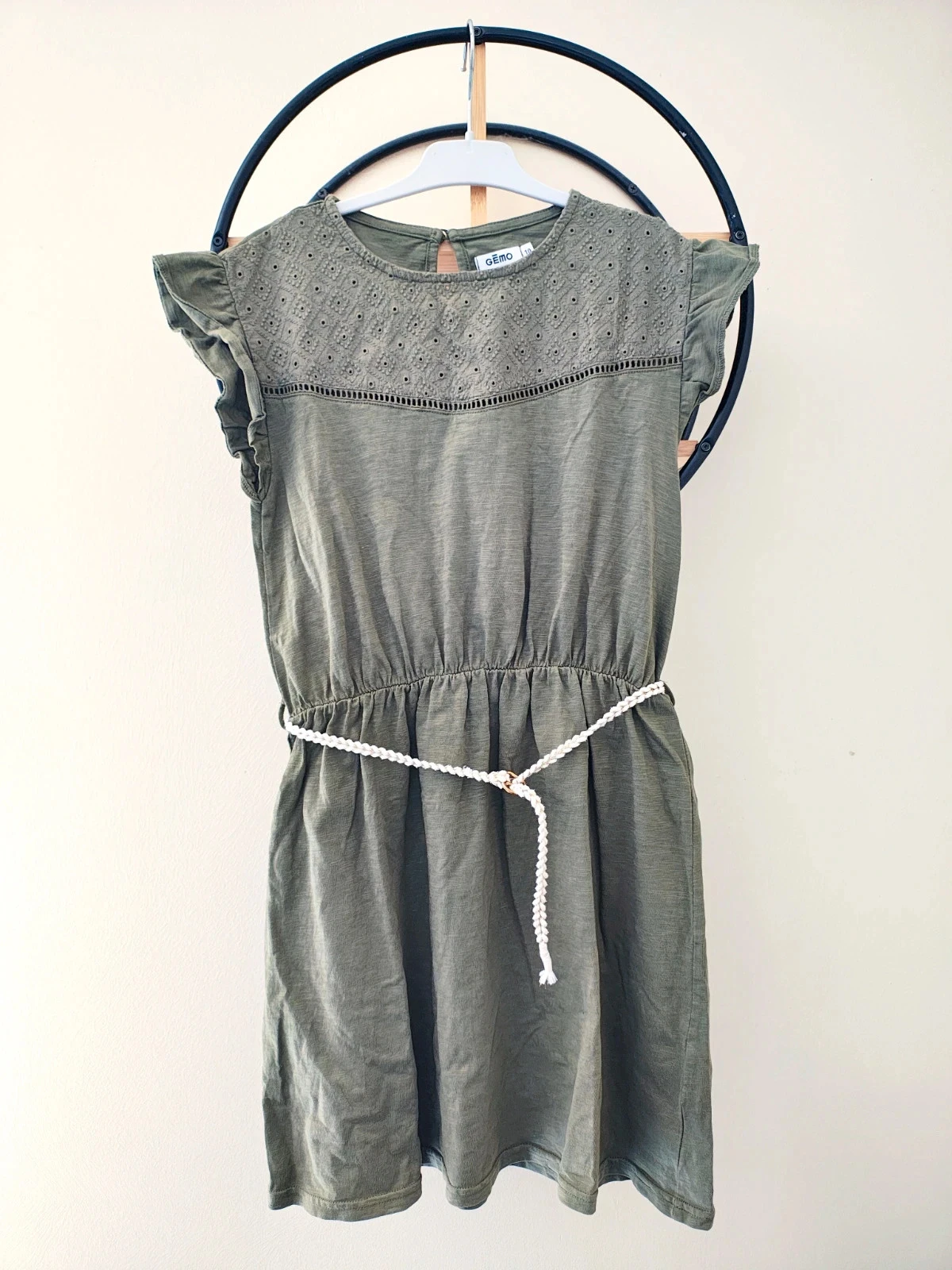 10 ans robe été kaki Gémo